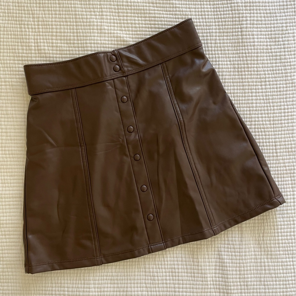 Abercrombie Kids Faux Leather Skirt